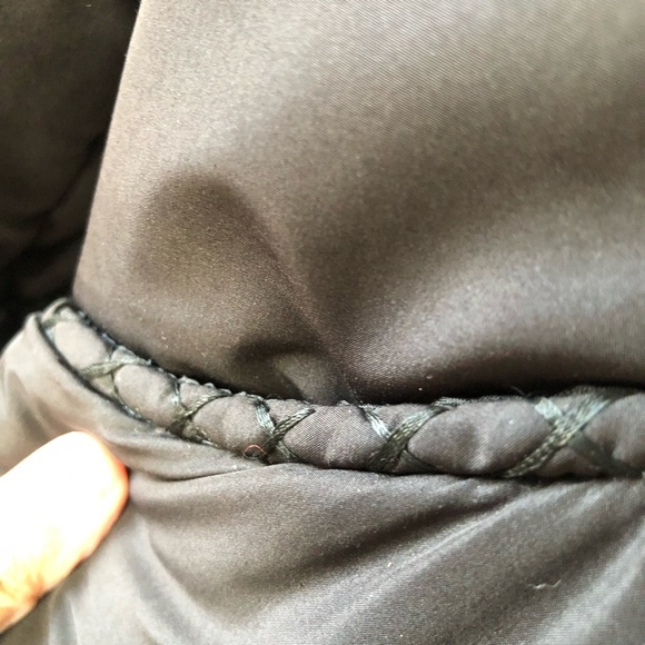 Vintage Women's Black Faux Fur collar Toggle buttons Long Maxi Coat M/L - Picture 4 of 15